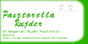 pasztorella rujder business card